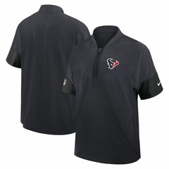 Houston Texans Nike Sideline Short Sleeve Quarter-Zip Dri-FIT Coach Jacket