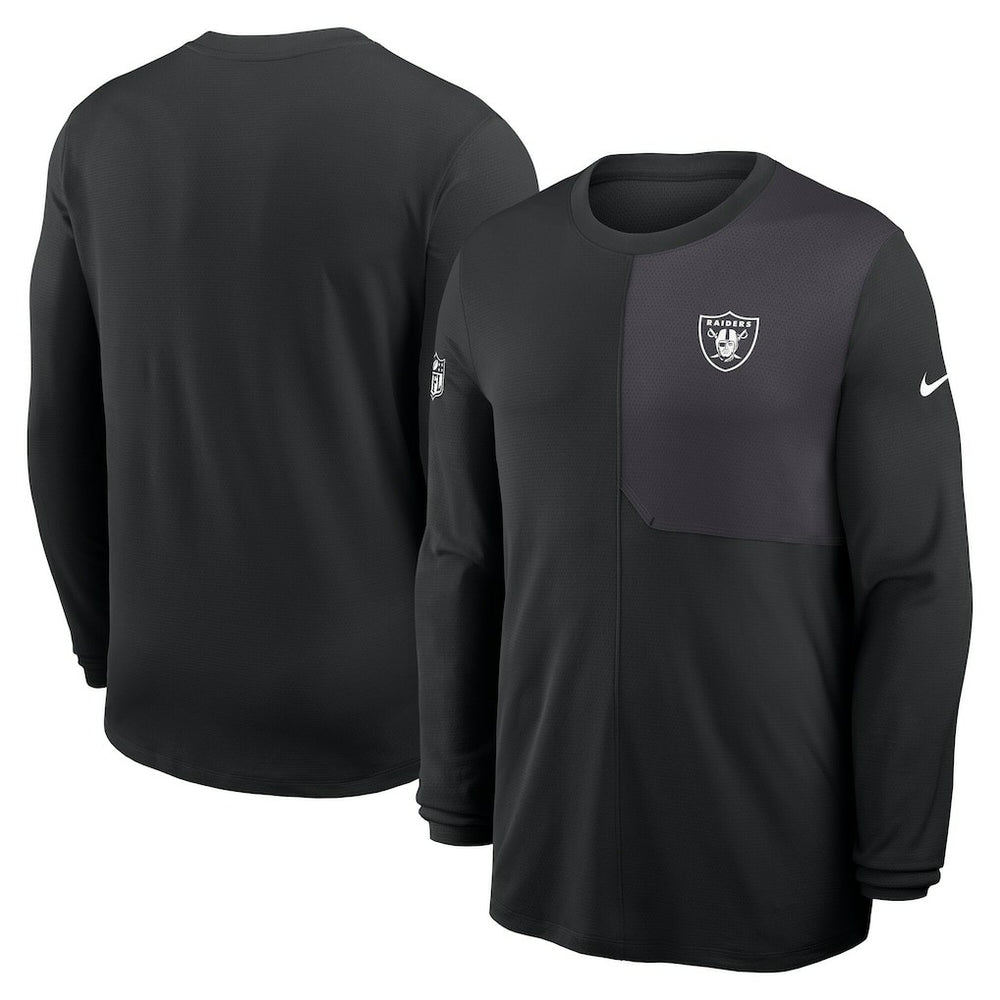 Las Vegas Raiders Nike Sideline Coach UV Dri-FIT Long Sleeve Shirt