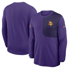 Minnesota Vikings Nike Sideline Coach UV Dri-FIT Long Sleeve Shirt