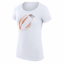 Denver Broncos G-III 4Her by Carl Banks Women's Super-Slim Fit Lightweight Subtle Football T-Shirt