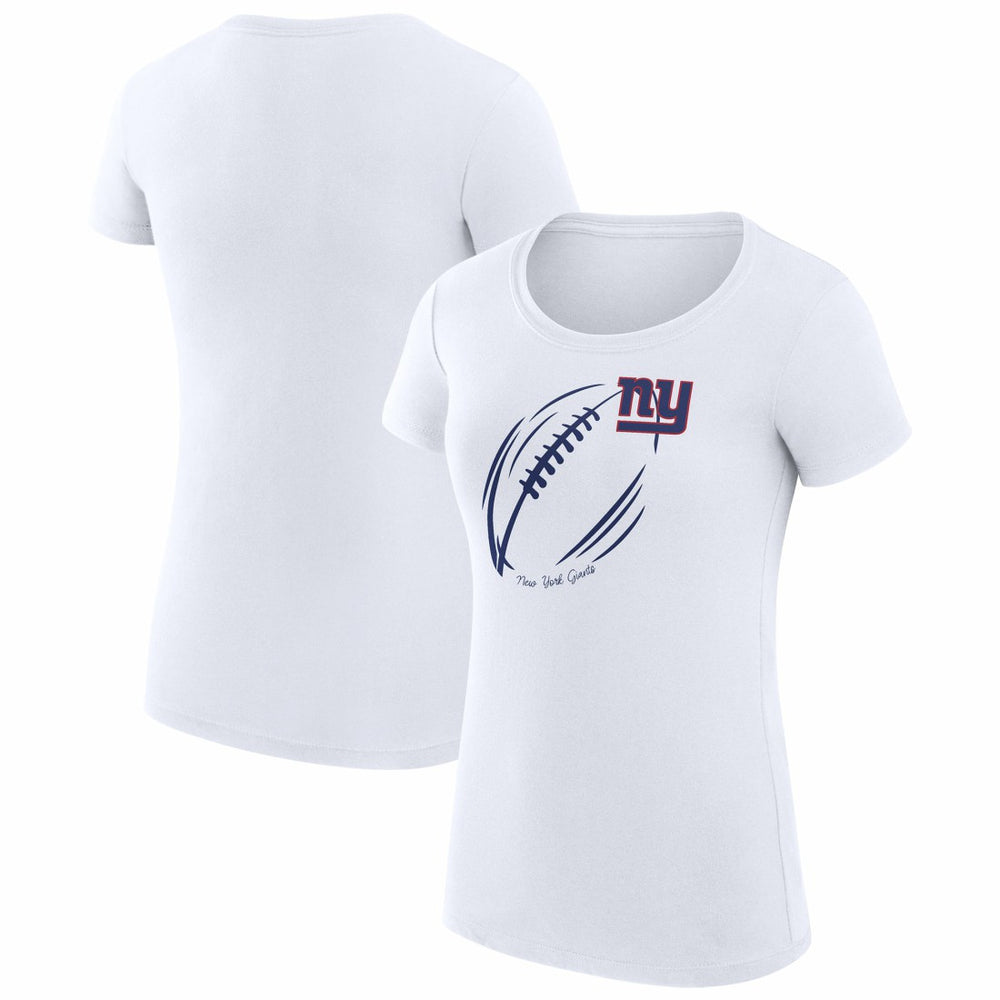New York Giants G-III 4Her by Carl Banks Women's Super-Slim Fit Lightweight Subtle Football T-Shirt
