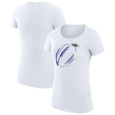 Baltimore Ravens G-III 4Her by Carl Banks Women's Super-Slim Fit Lightweight Subtle Football T-Shirt