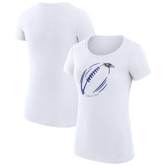 Baltimore Ravens G-III 4Her by Carl Banks Women's Super-Slim Fit Lightweight Subtle Football T-Shirt