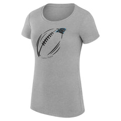 Carolina Panthers G-III 4Her by Carl Banks Women's Super-Slim Fit Lightweight Subtle Football T-Shirt