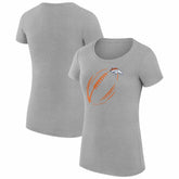 Denver Broncos G-III 4Her by Carl Banks Women's Super-Slim Fit Lightweight Subtle Football T-Shirt