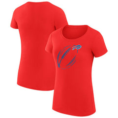 Buffalo Bills G-III 4Her by Carl Banks Women's Super-Slim Fit Lightweight Subtle Football T-Shirt