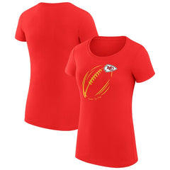 Kansas City Chiefs G-III 4Her by Carl Banks Women's Super-Slim Fit Lightweight Subtle Football T-Shirt