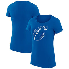 Indianapolis Colts G-III 4Her by Carl Banks Women's Super-Slim Fit Lightweight Subtle Football T-Shirt