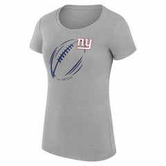 New York Giants G-III 4Her by Carl Banks Women's Super-Slim Fit Lightweight Subtle Football T-Shirt