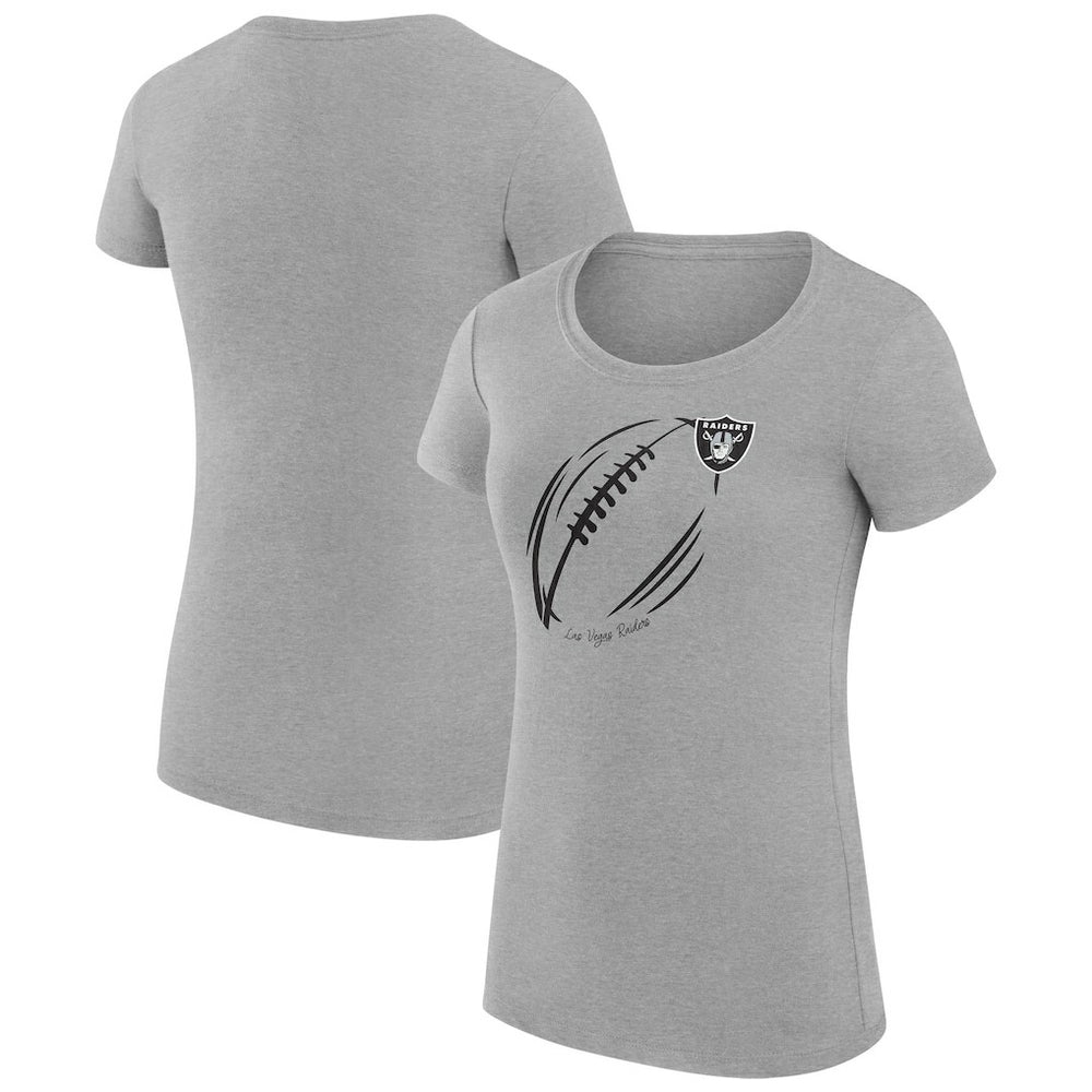 Las Vegas Raiders G-III 4Her by Carl Banks Women's Super-Slim Fit Lightweight Subtle Football T-Shirt