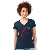 Houston Texans G-III 4Her by Carl Banks Women's Super-Slim Fit Lightweight Subtle Football V-Neck T-Shirt