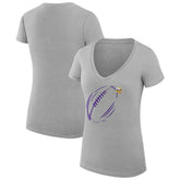 Minnesota Vikings G-III 4Her by Carl Banks Women's Super-Slim Fit Lightweight Subtle Football V-Neck T-Shirt