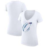 Buffalo Bills G-III 4Her by Carl Banks Women's Super-Slim Fit Lightweight Subtle Football V-Neck T-Shirt