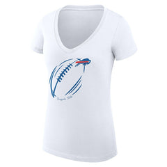 Buffalo Bills G-III 4Her by Carl Banks Women's Super-Slim Fit Lightweight Subtle Football V-Neck T-Shirt