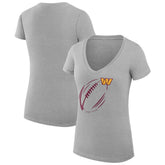 Washington Commanders G-III 4Her by Carl Banks Women's Super-Slim Fit Lightweight Subtle Football V-Neck T-Shirt