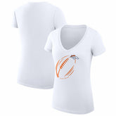 Denver Broncos G-III 4Her by Carl Banks Women's Super-Slim Fit Lightweight Subtle Football V-Neck T-Shirt