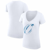 Detroit Lions G-III 4Her by Carl Banks Women's Super-Slim Fit Lightweight Subtle Football V-Neck T-Shirt