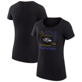 Baltimore Ravens G-III 4Her by Carl Banks Women's Super-Slim Fit Lightweight Collage Team T-Shirt