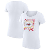 Kansas City Chiefs G-III 4Her by Carl Banks Women's Super-Slim Fit Lightweight Collage Team T-Shirt