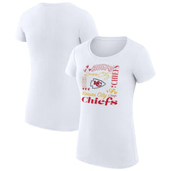 Kansas City Chiefs G-III 4Her by Carl Banks Women's Super-Slim Fit Lightweight Collage Team T-Shirt