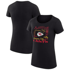 Kansas City Chiefs G-III 4Her by Carl Banks Women's Super-Slim Fit Lightweight Collage Team T-Shirt