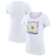 Minnesota Vikings G-III 4Her by Carl Banks Women's Super-Slim Fit Lightweight Collage Team T-Shirt