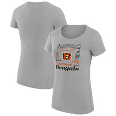 Cincinnati Bengals G-III 4Her by Carl Banks Women's Super-Slim Fit Lightweight Collage Team T-Shirt