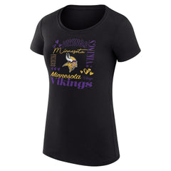 Minnesota Vikings G-III 4Her by Carl Banks Women's Super-Slim Fit Lightweight Collage Team T-Shirt