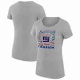New York Giants G-III 4Her by Carl Banks Women's Super-Slim Fit Lightweight Collage Team T-Shirt