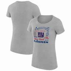 New York Giants G-III 4Her by Carl Banks Women's Super-Slim Fit Lightweight Collage Team T-Shirt