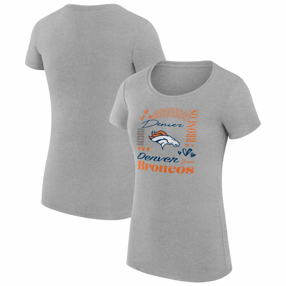 Denver Broncos G-III 4Her by Carl Banks Women's Super-Slim Fit Lightweight Collage Team T-Shirt