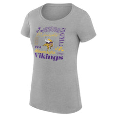 Minnesota Vikings G-III 4Her by Carl Banks Women's Super-Slim Fit Lightweight Collage Team T-Shirt