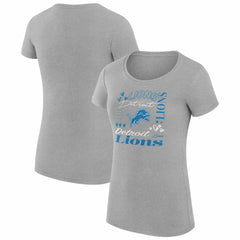 Detroit Lions G-III 4Her by Carl Banks Women's Super-Slim Fit Lightweight Collage Team T-Shirt