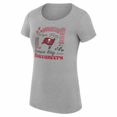 Tampa Bay Buccaneers G-III 4Her by Carl Banks Women's Super-Slim Fit Lightweight Collage Team T-Shirt