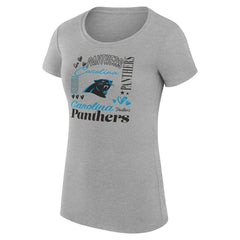 Carolina Panthers G-III 4Her by Carl Banks Women's Super-Slim Fit Lightweight Collage Team T-Shirt