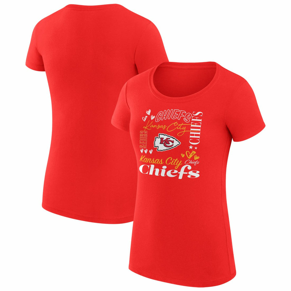 Kansas City Chiefs G-III 4Her by Carl Banks Women's Super-Slim Fit Lightweight Collage Team T-Shirt