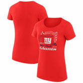 New York Giants G-III 4Her by Carl Banks Women's Super-Slim Fit Lightweight Collage Team T-Shirt
