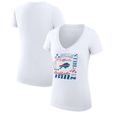 Buffalo Bills G-III 4Her by Carl Banks Women's Super-Slim Fit Lightweight Collage Team V-Neck T-Shirt