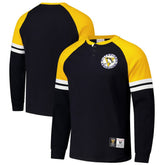 Pittsburgh Penguins Mitchell & Ness Thermal Henley Long Sleeve T-Shirt Online