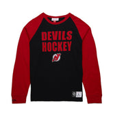 New Jersey Devils Mitchell & Ness Legendary Slub Raglan Long Sleeve T-Shirt For Sale