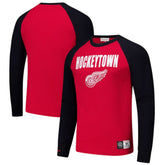 Detroit Red Wings Mitchell & Ness Legendary Slub Raglan Long Sleeve T-Shirt Outlet