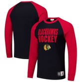 Chicago Blackhawks Mitchell & Ness Legendary Slub Raglan Long Sleeve T-Shirt For Sale