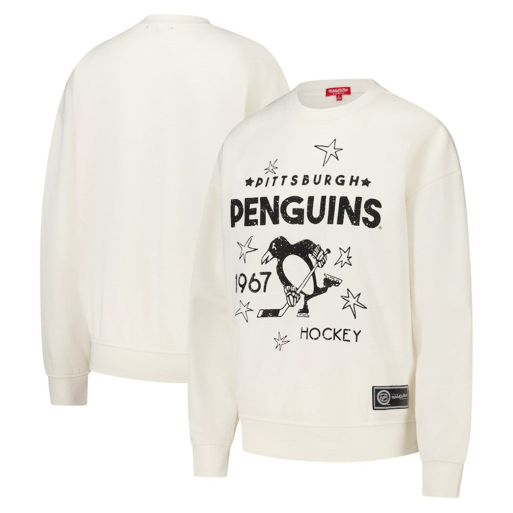 Pittsburgh Penguins Mitchell & Ness Women's Logo 3.0 Pullover Sweatshirt Discount