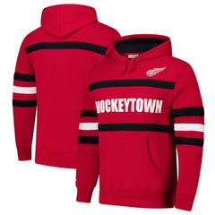Detroit Red Wings Mitchell & Ness Head Coach Slogan Pullover Hoodie Outlet