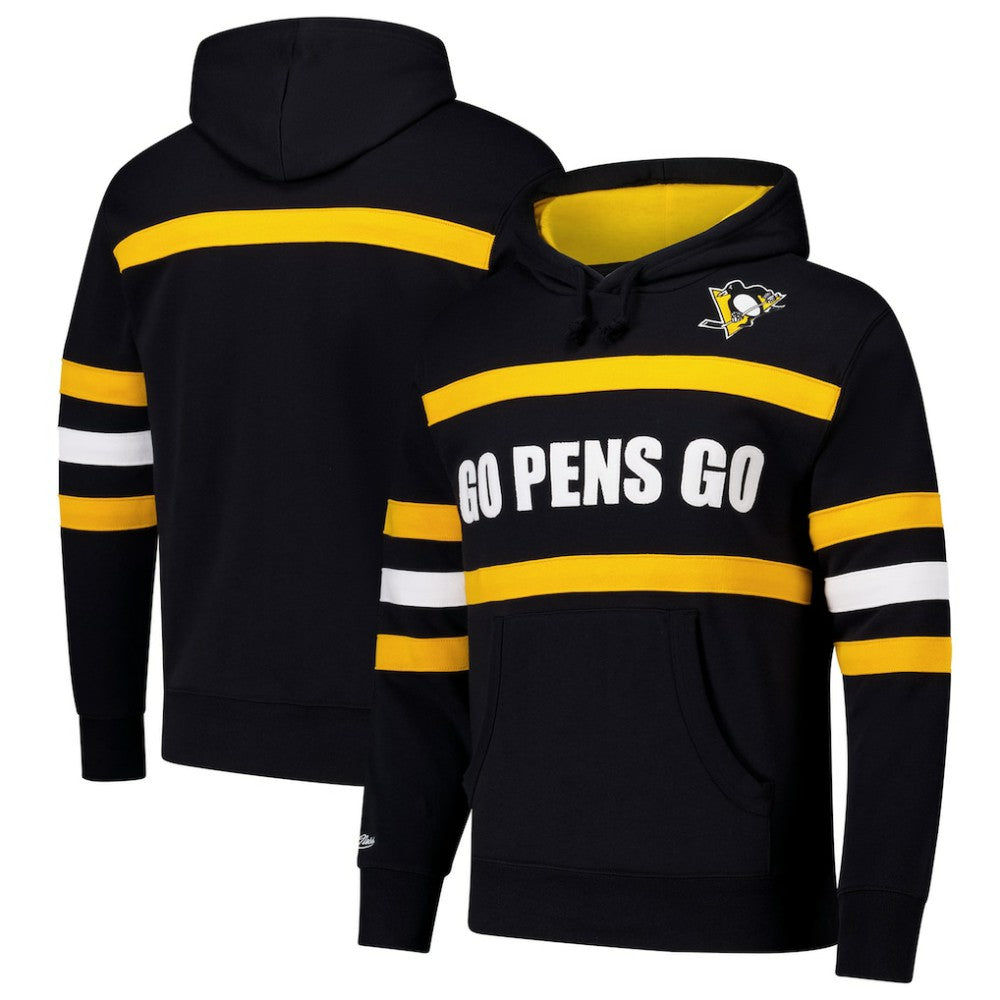 Pittsburgh Penguins Mitchell & Ness Head Coach Slogan Pullover Hoodie Discount