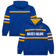 St. Louis Blues Mitchell & Ness Head Coach Slogan Pullover Hoodie Discount