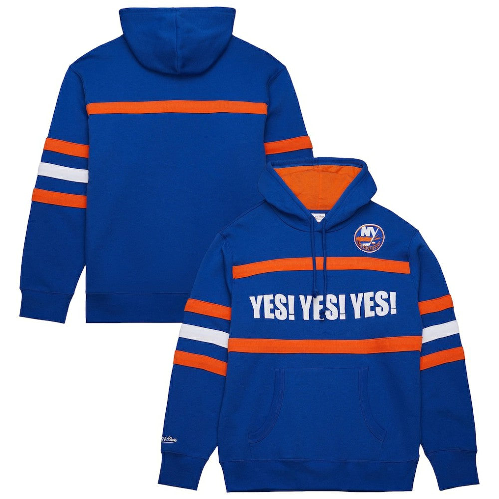 New York Islanders Mitchell & Ness Head Coach Slogan Pullover Hoodie Outlet
