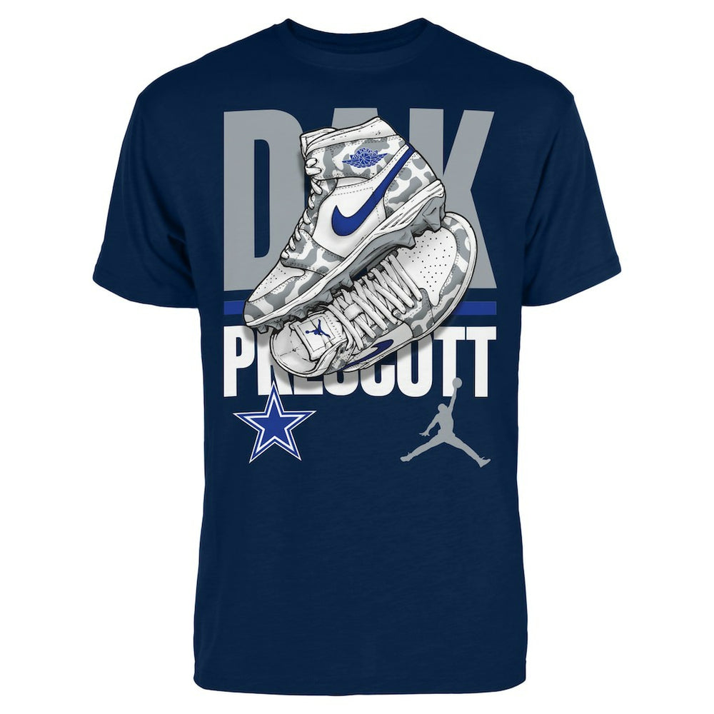 Dallas Cowboys Dak Prescott Jordan Brand Kicks Graphic T-Shirt