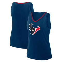 Houston Texans Logo Athletic Women's Plus Size Stellar Win V-Neck Tank Top