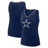Dallas Cowboys Logo Athletic Women's Plus Size Stellar Win V-Neck Tank Top